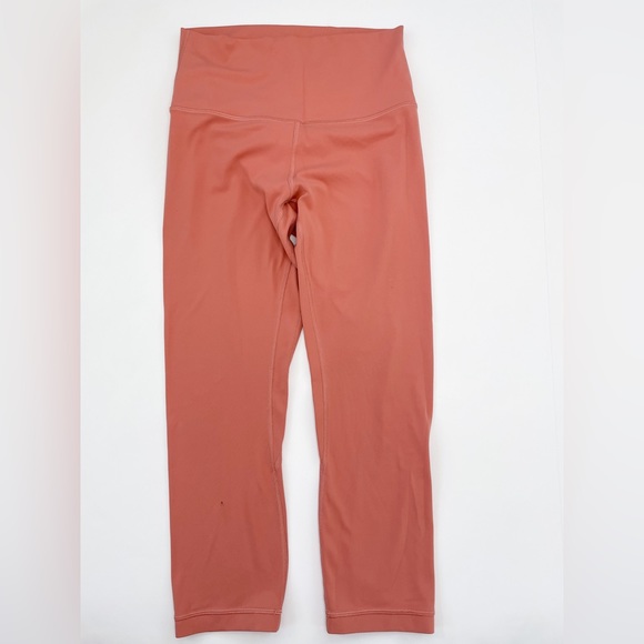 Lululemon peach pink Align pants Crop leggings 21" *Cool Rustic Coral unlined 6 - Picture 8 of 10